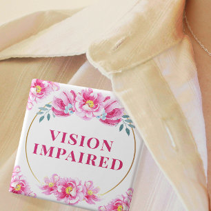 Badge Rond 5 Cm Rose sauvage rose féminine vision altérée florale
