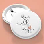 Badge Rond 5 Cm Rose Toute La Journée Vin Lover<br><div class="desc">Cette conception peut être personnalisée en choisissant l'option personnaliser pour ajouter du texte ou apporter d'autres modifications. Si ce produit a la possibilité de transférer la conception à un autre article, s'il vous plaît assurez-vous d'ajuster la conception pour s'adapter si nécessaire. Contactez-moi à colorflowcreations@gmail.com si vous souhaitez avoir cette conception...</div>