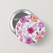 Badge Rond 5 Cm Rose violette (Devant & derrière)