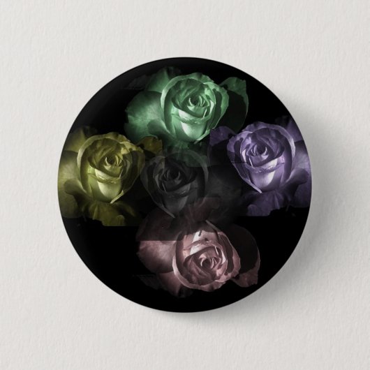 Badge Rond 5 Cm Roses (Devant)