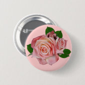 Badge Rond 5 Cm Roses antiques (Devant & derrière)