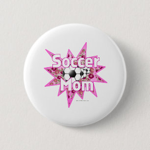 Badge Rond 5 Cm Roses de maman de football