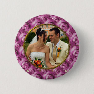 Badge Rond 5 Cm Roses/photo