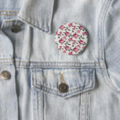 Badge Rond 5 Cm Roses roses (En situation)
