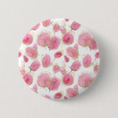 Badge Rond 5 Cm Roses roses (Devant)