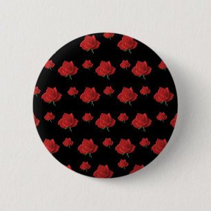 Badge Rond 5 Cm Roses rouges