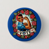 Badge Rond 5 Cm Rosie le vote du Riveter (Devant)