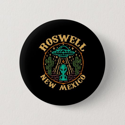 Badge Rond 5 Cm Roswell Nm 1947 - Funny Roswell Aviation New Mexic (Devant)