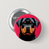 Badge Rond 5 Cm Rottweiler (Devant & derrière)