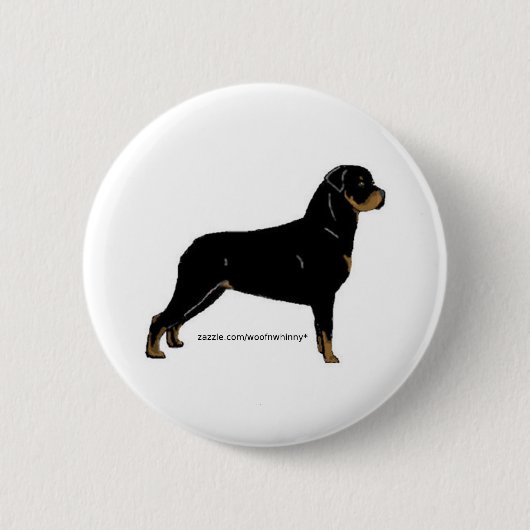 Badge Rond 5 Cm Rottweiler (Devant)