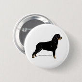 Badge Rond 5 Cm Rottweiler (Devant & derrière)