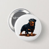 Badge Rond 5 Cm Rottweiler Le Gent (Devant & derrière)
