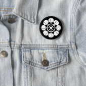 Badge Rond 5 Cm roue à eau à huit branches (En situation)