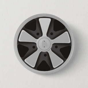 Badge Rond 5 Cm Roue classique de courses d'automobiles de sports