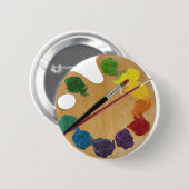 Badge Rond 5 Cm Roue de couleurs de palette de l'artiste (Devant & derrière)