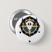 BADGE ROND 5 CM ROUE DE MÉDECINE (Devant & derrière)