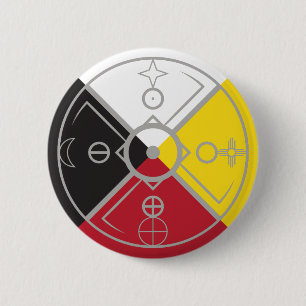 Badge Rond 5 Cm roue de médecine cerceau sacré