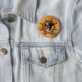 Badge Rond 5 Cm Roue de pirate de jolly roger (En situation)