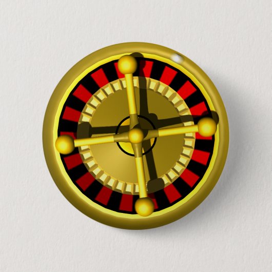 Badge Rond 5 Cm roue de roulette 3d (Devant)