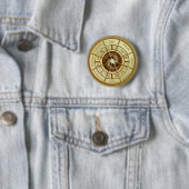 Badge Rond 5 Cm Roue de Wiccan de l'année (En situation)