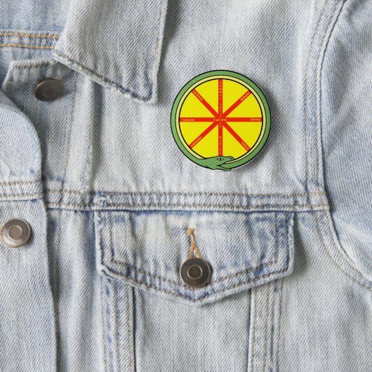 Badge Rond 5 Cm Roue Ouroboros (En situation)