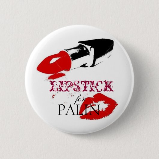 Badge Rond 5 Cm Rouge à lèvres pour PALIN (Devant)