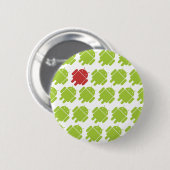 Badge Rond 5 Cm Rouge androïde volant (Devant & derrière)