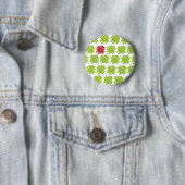 Badge Rond 5 Cm Rouge androïde volant (En situation)
