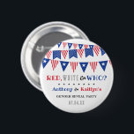 Badge Rond 5 Cm Rouge, Blanc & Qui ? 4 juillet Parti de la révélat<br><div class="desc">Célébrez dans le style avec ces boutons de soirée amusants et très tendance 4 juillet genre. Ce design est facile à personnaliser avec votre libellé d'événement spécial et vos invités seront ravis quand ils reçoivent ces boutons fabuleux. Les éléments correspondants se trouvent dans la collection.</div>