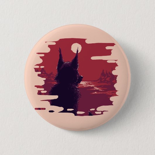 Badge Rond 5 Cm Rouge Bootons de rad (Devant)