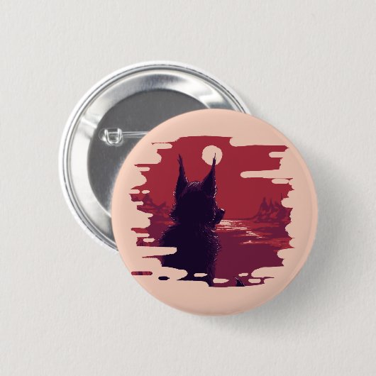 Badge Rond 5 Cm Rouge Bootons de rad (Devant & derrière)