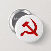 Badge Rond 5 Cm Rouge Communism hammer and Sickle (Devant & derrière)
