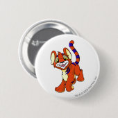 Badge Rond 5 Cm Rouge de Kougra (Devant & derrière)