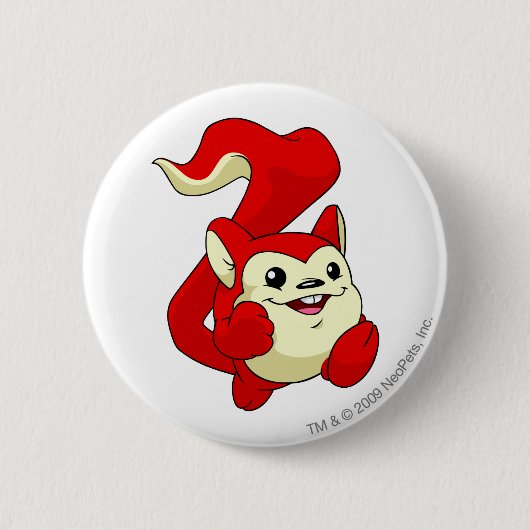 Badge Rond 5 Cm Rouge de Meerca (Devant)