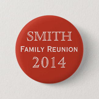 Badge Rond 5 Cm Rouge de regroupement familial personnalisable