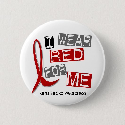 Badge Rond 5 Cm ROUGE d'USAGE de la course I POUR MOI 37 (Devant)