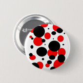 Badge Rond 5 Cm rouge et noir (Devant & derrière)