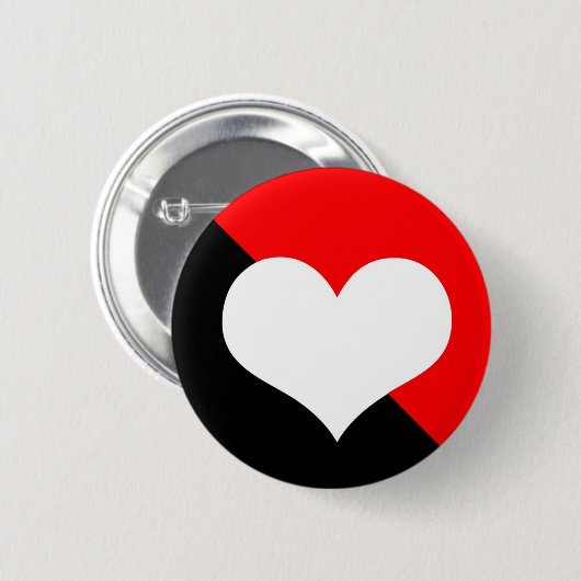 Badge Rond 5 Cm Rouge et noir (Devant & derrière)
