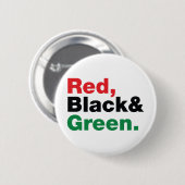 Badge Rond 5 Cm Rouge, noir et vert (Devant & derrière)
