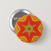 Badge Rond 5 Cm Rouge or Africain Couleurs traditionnelles (Devant & derrière)