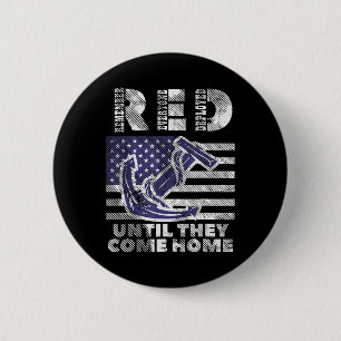 Badge Rond 5 Cm ROUGE Rappelez-Vous Tous Déployés Jusqu'À Venir Ch