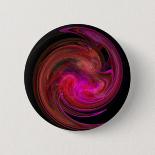 Badge Rond 5 Cm ROUGE ROSE CLAIR VORTEX, Art Fractal