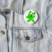 Badge Rond 5 Cm Rougeoyer de Grundo (En situation)