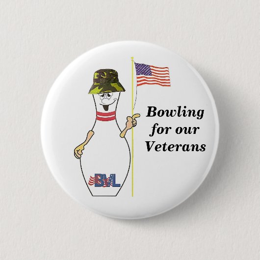 Badge Rond 5 Cm Roulement pour nos vétérans (Devant)