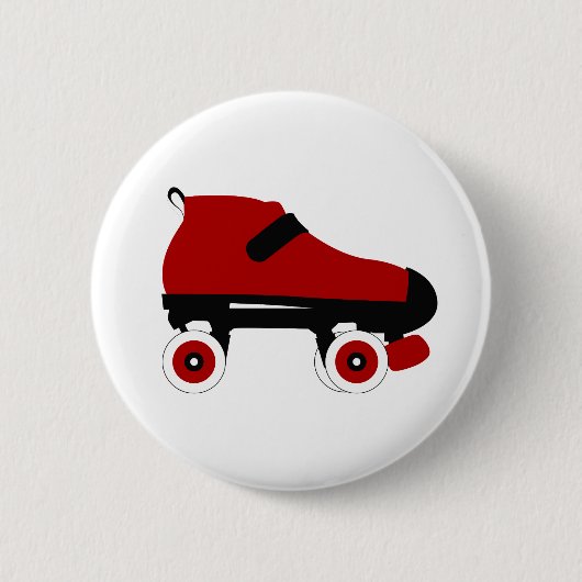Badge Rond 5 Cm roulette rousse (Devant)