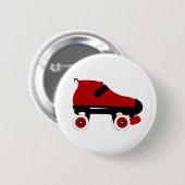 Badge Rond 5 Cm roulette rousse (Devant & derrière)