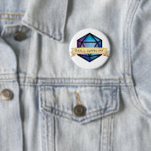 Badge Rond 5 Cm Roulez avec, D20 (En situation)
