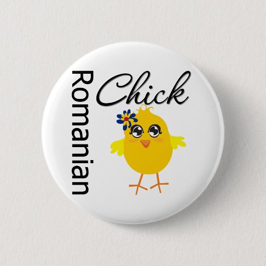 Badge Rond 5 Cm Roumain Chick (Devant)