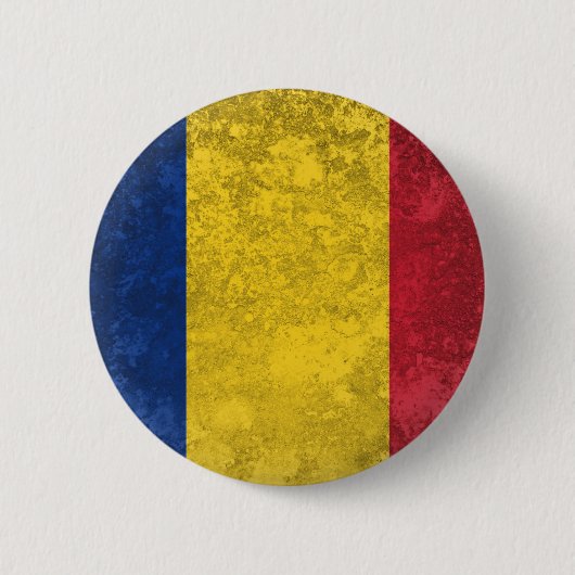 Badge Rond 5 Cm Roumanie (Devant)