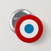 Badge Rond 5 Cm Rounde de la Révolution Française Cocarde Tricolor (Devant & derrière)